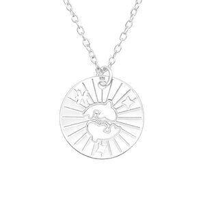 Sterling Silver Pisces Necklace